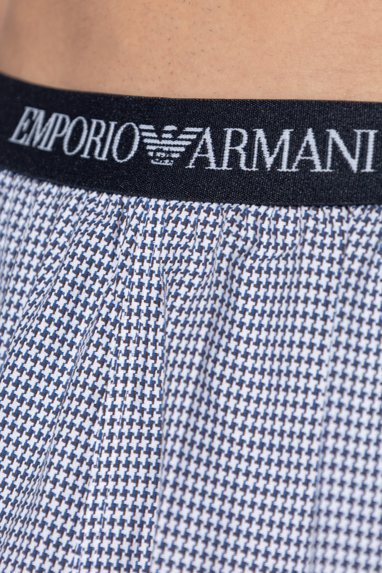 パンツ EMPORIO ARMANI 1tuck chambray slacks 48 Relaxed fit jeans with allover ASV logo | Armani Exchange